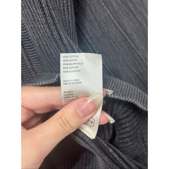 NWOT Free People We The Free Worn Thru Washed Black Long Sleeve Sweatshirt XS - Picture 6 of 11